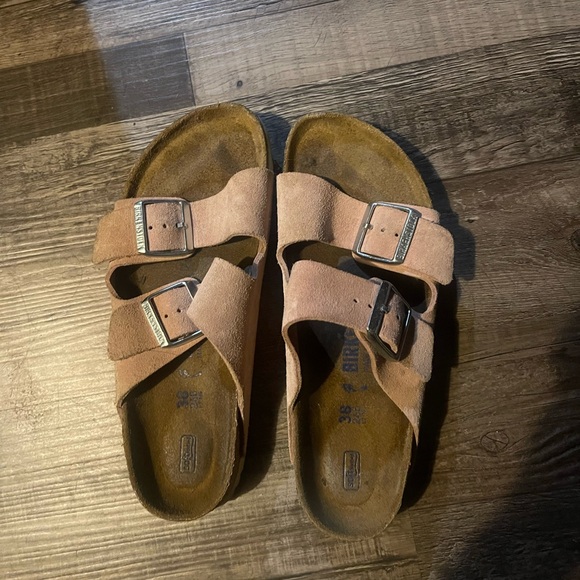 Birkenstock Tan Suede Sandals - Picture 1 of 3